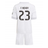 Camisa de Futebol Real Madrid Ferland Mendy #23 Equipamento Principal Infantil 2025-26 Manga Curta (+ Calças curtas)